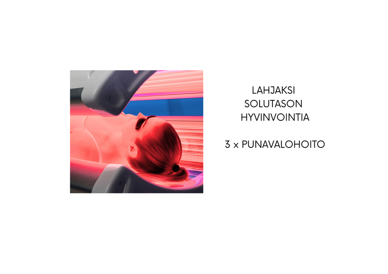 LAHJAKSI 3 x PUNAVALOHOITO (norm. 105&euro;)